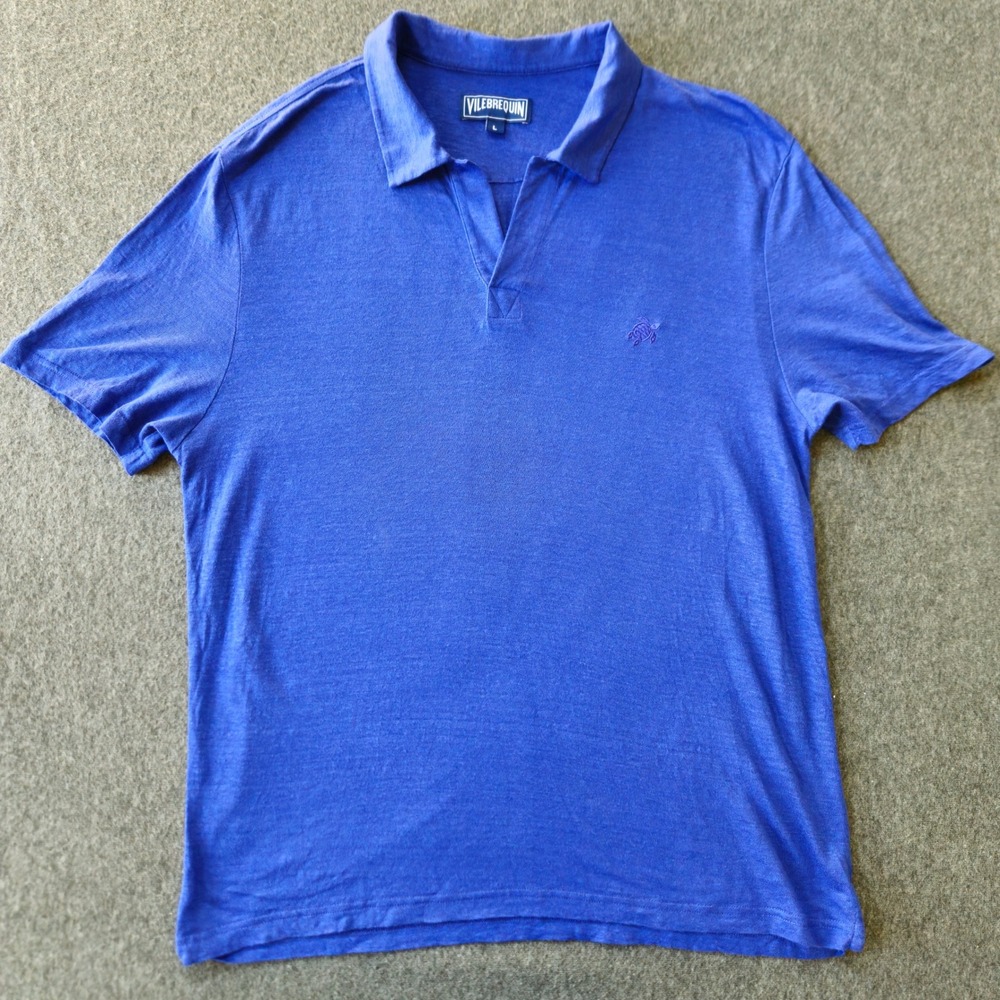 Vilebrequin‎ Pyramid Linen Polo Large Luxury Swimwear Beach Resortwear Coastal